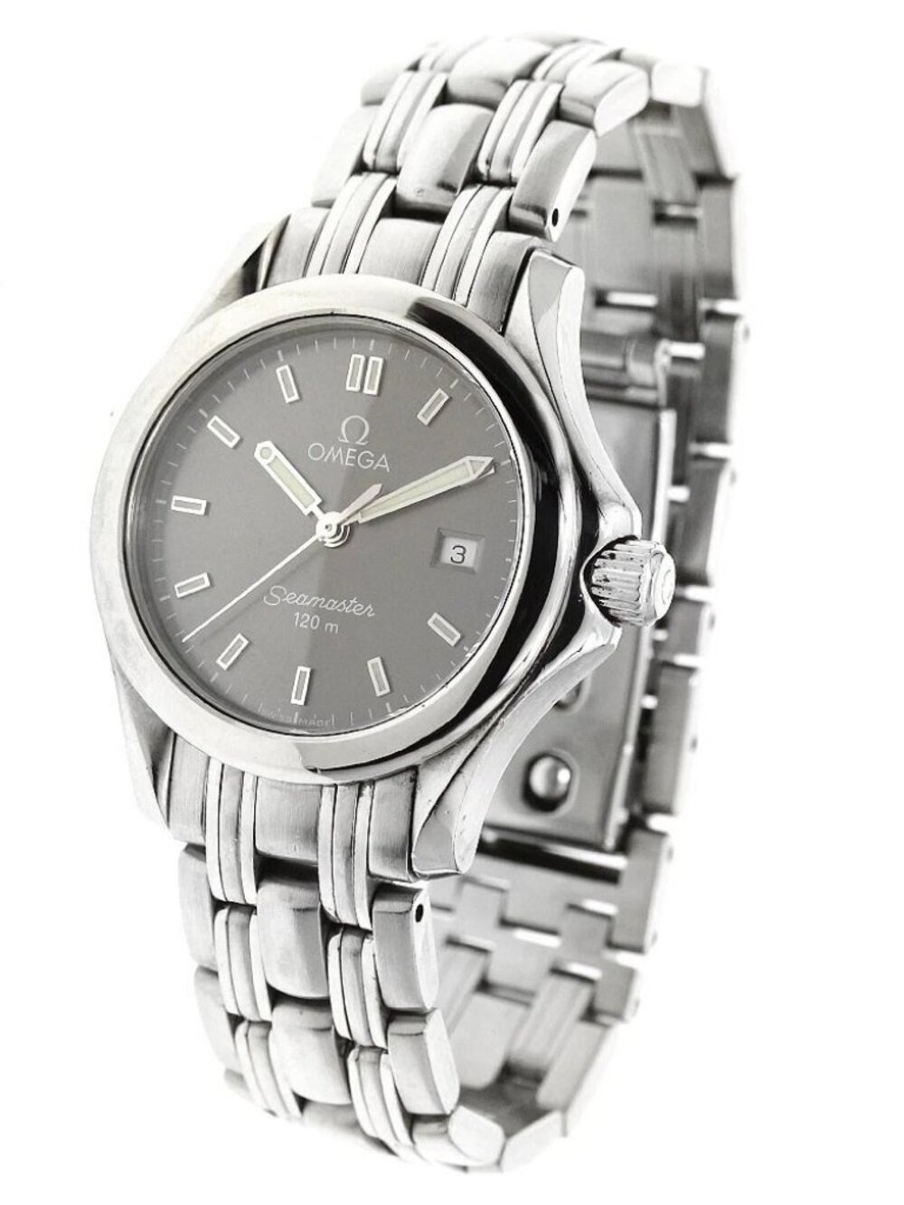 OMEGA Seamaster 120 2571.43 Date Gray Dial Quartz Ladies Watch_950375